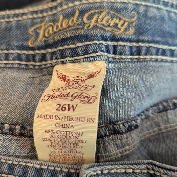 Faded Glory Vintage Wide Leg Jeans Plus Size 26W - Picture 5 of 5